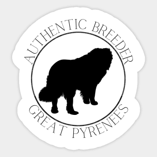 Authentic Breeder Great Pyrenees Sticker